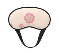 Little Pink Cherry Blossoms C'est un masque pour les yeux à bord noir. Le masque doux pour les yeux peut améliorer la qualité du sommeil et est adapté pour l'intérieur, l'extérieur et les voyages.