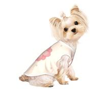 Little Pink Cherry Blossoms T-shirt respirant sans manches pour petit chien et chat Motif fleurs de cerisier Taille L