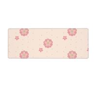 Little Pink Cherry Blossoms Tapis de souris 30 x 80 cm Base antidérapante pour clavier, souris et ordinateur portable RVB, convient pour les jeux et le bureau.