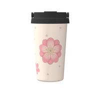 Little Pink Cherry Blossoms Tasse à café portable de grande capacité - 12 heures de conservation de la chaleur et de conservation du froid, convient pour les voitures, les bureaux, etc.