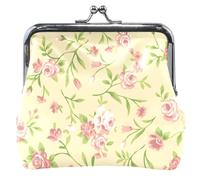 Little Pink Roses Porte-monnaie en cuir pour homme et femme avec boucle de verrouillage, Petites roses roses, OneSize