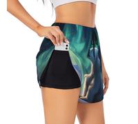 Little Polar Bear Short de sport d'été idéal pour la course à pied, la gym et le yoga, noir, Taille L