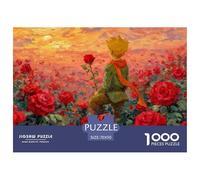 Little Prince Sits Top The Red Roses 1000 Pièces Carton Premium Coffret De Puzzles Rose Boy Stimulant Et Éducatif Jeu Créatif Puzzles pour Adultes Et Enfants 70x50cm/1000pcs