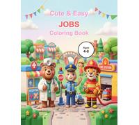 Little Professionals Coloring Book for Kids Ages 4-8: 40 Cute Animal Occupations and Careers Alphabet Learning Coloring Pages for Toddlers and Kids (Thick Lines, Single-Sided)