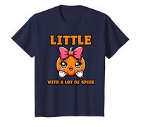 Little Pumpkin with A Lot of Spice T-Shirt, Enfant, Bleu Marine, 12 Ans