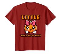 Little Pumpkin with A Lot of Spice T-Shirt, Enfant, Canneberge, 6 Ans