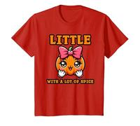 Little Pumpkin with A Lot of Spice T-Shirt, Enfant, Rouge, 6 Ans