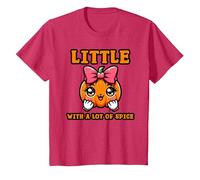 Little Pumpkin with A Lot of Spice T-Shirt, Enfant, Rouge Chiné, 12 Ans