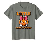 Little Pumpkin with A Lot of Spice T-Shirt, Enfant, Vert Kaki chiné, 2 Ans