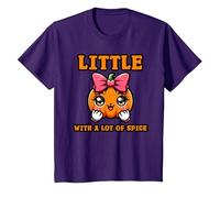 Little Pumpkin with A Lot of Spice T-Shirt, Enfant, Violet, 8 Ans