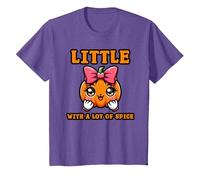 Little Pumpkin with A Lot of Spice T-Shirt, Enfant, Violet Chiné, 4 Ans