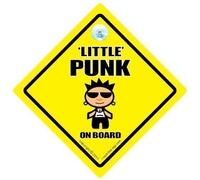 Little Punk on Board, Punk voiture Little Punk Inscription "Baby on Board Motif Punk Rock/Punk en vinyle Motif inscription Baby on Board, gothique, gothique, bébé Inscription Baby voiture Punk PLAQUE DE CULBUTEUR