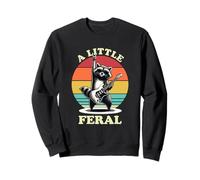 Little Raccoon Retro Guitar Kids Sweatshirt