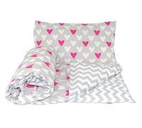 Little Rainbow Parure de lit réversible pour bébé, 2 pièces, housse de couette et taie d'oreiller (120 x 90 cm pour lits bébés, 12), coton, 2 unités (lot de 1)