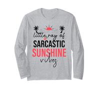 Little Ray of Sarcastic Sunshine Hello Summer Vibes Vacation Manche Longue