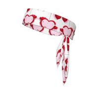 Little Red Heart Bandeau de sport élastique absorbant Accessoire pour course à pied activités de plein air