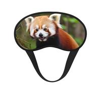 Little Red Panda Masque de sommeil doux et confortable avec sangle réglable pour femmes, filles, hommes, voyage, yoga, sieste, travail