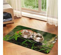 Little Red Panda Tapis d'alimentation pour animaux de compagnie avec dessus en polyuréthane absorbant l'eau et base en caoutchouc - Tapis antidérapant pour chien, chat, animal de compagnie, 30 x 45 cm