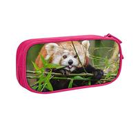 Little Red Panda Trousse à crayons avec fermeture éclair Noir Grande capacité pour l'école, le bureau et les voyages, rose, Taille unique, Organiseur de sac