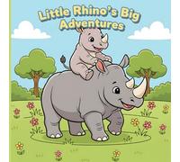 Little Rhino's Big Adventures Coloring Book: Simple And Bold 50+ Baby Rhino Animal Fun Activity Illustrations | Rhino Variations - Painting, Dancing, Playing With Ball & More!