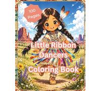Little Ribbon Dancers Coloring Book: 100 Cute Chibi Coloring Pages with Beadwork-Inspired Outfits, Braids, Woven Shawls, Animals, Flowers, and Nature Scenes