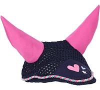 Little Rider - Bonnet anti-mouches pour chevaux "I Love My Pony Collection" BZ4271 (Petit poney) (Bleu marine/Rose/Pétrole)