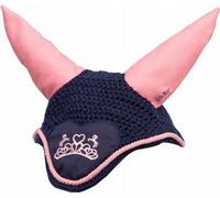 Little Rider - Bonnet anti-mouches pour chevaux "The Princess And The Pony" BZ4820 (poney/petit cheval(Cob)) (Bleu marine/pêche)