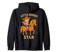 Little Rodeo Star, Mignon Cowgirl et Cheval, Amusant Wild West Sweat à Capuche