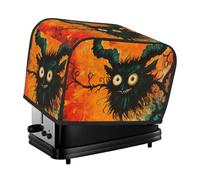 Little Round Sheep Monster Housse de grille-pain 2 tranches pour petits appareils de cuisine avec poches Protection contre la poussière et les traces de doigts