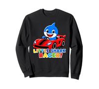 Little Shark Racer Kids Cute Shark Race Car Design pour garçons Sweatshirt