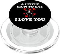 Little Sign to Say I Love You Valentine Romantic Day Couples PopSockets PopGrip pour MagSafe