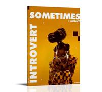 Little Simz - Impression sur toile « Sometimes I Might Be Introvert » - Décoration murale rétro colorée pour maison, salle de sport, bureau, chambre à coucher - 20 x 30 cm - Style 30 - Cadre 30