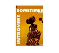Little Simz - Impression sur toile « Sometimes I Might Be Introvert » - Décoration murale rétro colorée pour maison, salle de sport, bureau, chambre à coucher, 60 x 90 cm, style 30