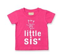 Little Sis T-shirt Bébé tout-petit enfants disponible en tailles 0-6 mois à 14-15 ans diverses couleurs disponibles Little Sister - Rose, 9-11 Years