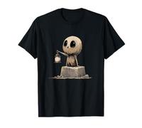 Little Skull Lantern Keeper Adorable fantôme Effrayant T-Shirt