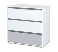 Little Sky Commode Dalia 3 Tiroirs - Blanc - L 80 Cm X L 81 Cm X P 45 Cm