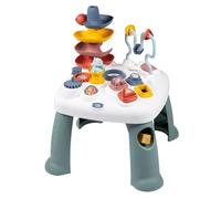 Little Smoby - Table d'Activités - Nombreuses Fonctions Mécaniques - 4 Formes, 1 Balle, 1 Figurune Hippopotame - Développer la Motricité - A Partir de 12 Mois - Fabrication Française