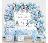 Little Snowflake Décorations de fête prénatale Fournitures de fête, A Little Snowflake is on The Way Décoration de fête prénatale, Baby It's Cold Outside Baby Shower, Décorations de Noël pour fête