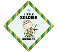Little Soldier on Board, soldat on Board, Bébéà Bord, Autocollant, Sticker pare-chocs, voiture Panneau, panneau soldat armée, signe, bébé Daddy's Little Soldier, signe, signe pour voiture, forces armées, Armée, soldat, Little Soldier, étain, soldat
