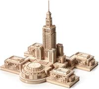 Little Story Puzzle 3D en bois Palais de la Culture Modèle architectural à construire soi-même Kit de bricolage créatif pour enfants à partir de 14 ans Kit de construction en bois Cadeau pour