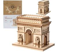 Little Story Puzzle éducatif en bois - Modèle 3D - Kit à faire soi-même - Cadeau pour enfants et adultes - Arc Triumf