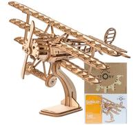 Little Story Puzzle en bois 3D éducatif à faire soi-même pour enfants et adultes - Objet de collection (avion)