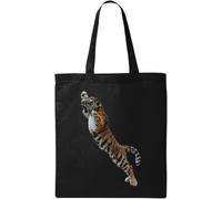 Little Tiger Cub Sac fourre-tout en coton naturel écologique Noir, Noir , Taille unique