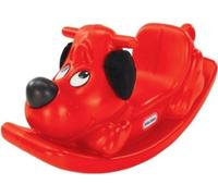 Little Tikes Cheval à bascule , Jeux actifs pour jeunes enfants , Poignées à une face avec grip et selle stable pour la sécurité , Construction robuste , Chien, Rouge