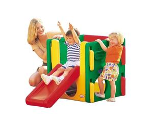 Little Tikes Junior Activity Gym - Grimper, Ramper et Glisser - Le Jeu Actif Favorise Le Développement Physique - Utilisation Intérieure ou Extérieure - Naturel, De 18 mois à 4 ans