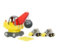 little tikes Let's Go Cozy Coupe-3 Mini-véhicules de Construction à Pousser et à Jouer-Comprend 3 Voitures, 1 Boule de démolition et 2 pelleteuses avec Changement de Couleur-3 Ans +, 661266EUC