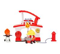 Little Tikes Let's Go Cozy Coupe Caserne de Pompiers - Avec 1 camion de pompier, Casque de pompier, 1 Barbecue Grill & 1 borne incendie - Dès 3 ans