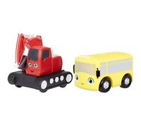 little tikes Little Baby Bums Lot de 2 véhicules de course musicaux Roll to Sing - Lot de 2 bus et pelleteuse