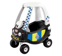 Little Tikes Macchina della Polizia Cozy Coupe - Gioco Cavalcabile con Clacson che Funziona Davvero, Interruttore di Accensione a Scatto & Tappo del Serbatoio