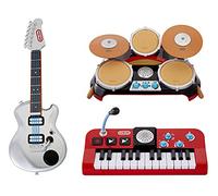 Little Tikes My Real Jam Mon premier set de concert - Guitare électrique, Batterie & Clavier avec 4 étuis - 4 modes de jeu, contrôle du volume, Bluetooth - Encourage les jeux imaginatifs - 3 ans +